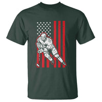 Patriotic American Flag Ice Hockey Player T Shirt Stars And Stripes Sports Graphic