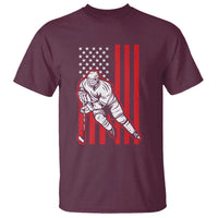 Patriotic American Flag Ice Hockey Player T Shirt Stars And Stripes Sports Graphic