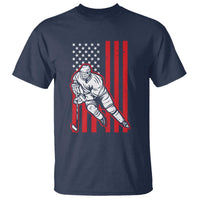 Patriotic American Flag Ice Hockey Player T Shirt Stars And Stripes Sports Graphic
