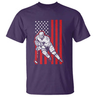 Patriotic American Flag Ice Hockey Player T Shirt Stars And Stripes Sports Graphic