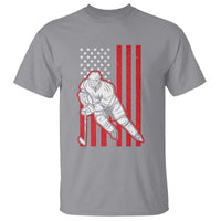 Patriotic American Flag Ice Hockey Player T Shirt Stars And Stripes Sports Graphic
