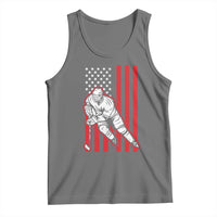 Patriotic American Flag Ice Hockey Player Tank Top Stars And Stripes Sports Graphic
