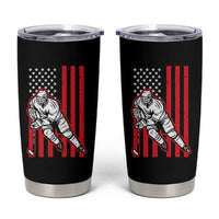 Patriotic American Flag Ice Hockey Player Tumbler Cup Stars And Stripes Sports Graphic