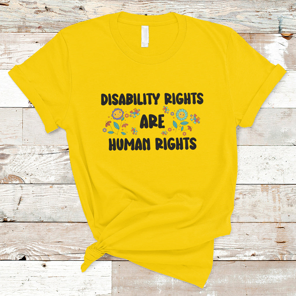 Disability Rights Are Human Rights Disabled Disability Pride Month T Shirt - Wonder Print Shop