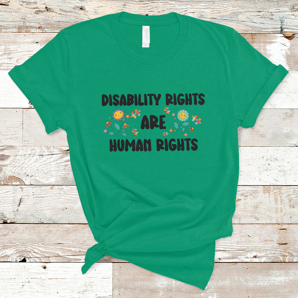 Disability Rights Are Human Rights Disabled Disability Pride Month T Shirt - Wonder Print Shop