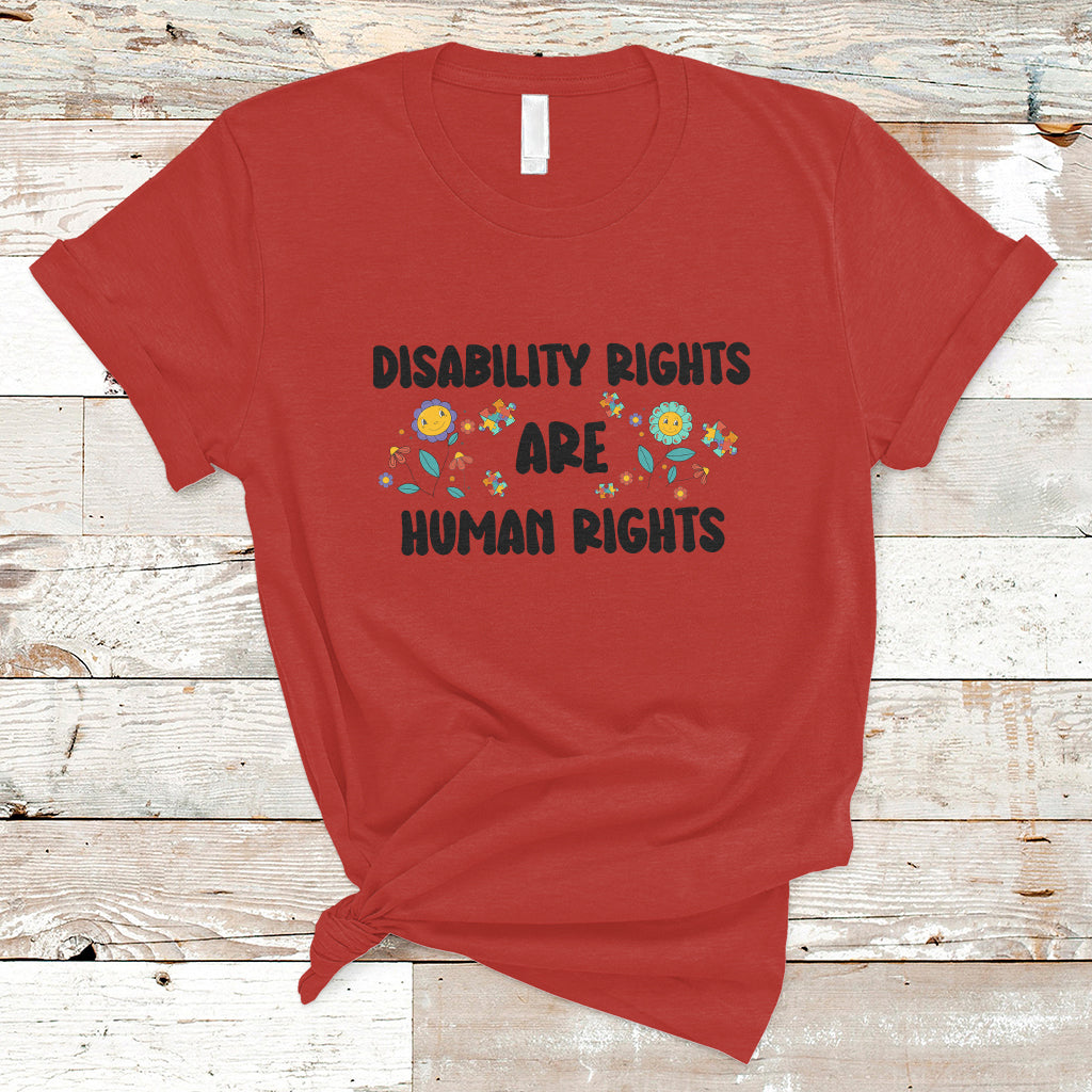 Disability Rights Are Human Rights Disabled Disability Pride Month T Shirt - Wonder Print Shop