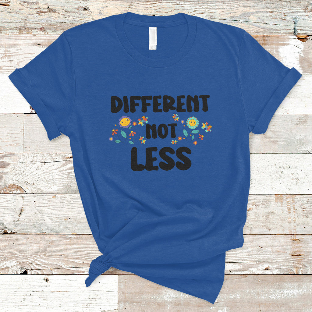 Different Not Less Disability Pride Month Support T Shirt - Wonder Print Shop