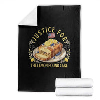 Justice for the Lemon Pound Cake Vintage Throw Blanket Funny Viral Meme Dessert Parody Rap Fans