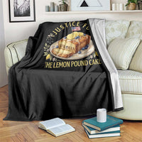 Justice for the Lemon Pound Cake Vintage Throw Blanket Funny Viral Meme Dessert Parody Rap Fans