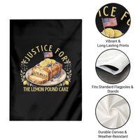 Justice for the Lemon Pound Cake Vintage Garden Flag Funny Viral Meme Dessert Parody Rap Fans
