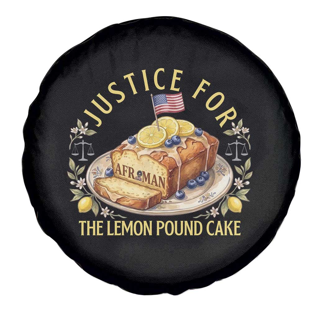 Justice for the Lemon Pound Cake Vintage Spare Tire Cover Funny Viral Meme Dessert Parody Rap Fans