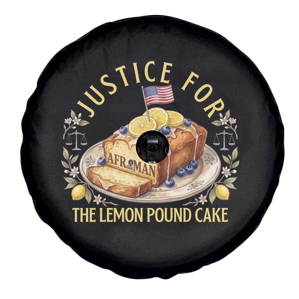 Justice for the Lemon Pound Cake Vintage Spare Tire Cover Funny Viral Meme Dessert Parody Rap Fans
