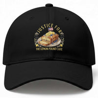 Justice for the Lemon Pound Cake Vintage Baseball Cap Funny Viral Meme Dessert Parody Rap Fans