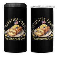 Justice for the Lemon Pound Cake Vintage 4 in 1 Can Cooler Tumbler Funny Viral Meme Dessert Parody Rap Fans