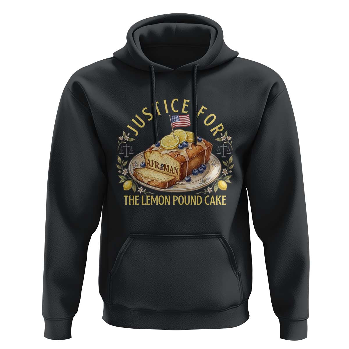 Justice for the Lemon Pound Cake Vintage Hoodie Funny Viral Meme Dessert Parody Rap Fans