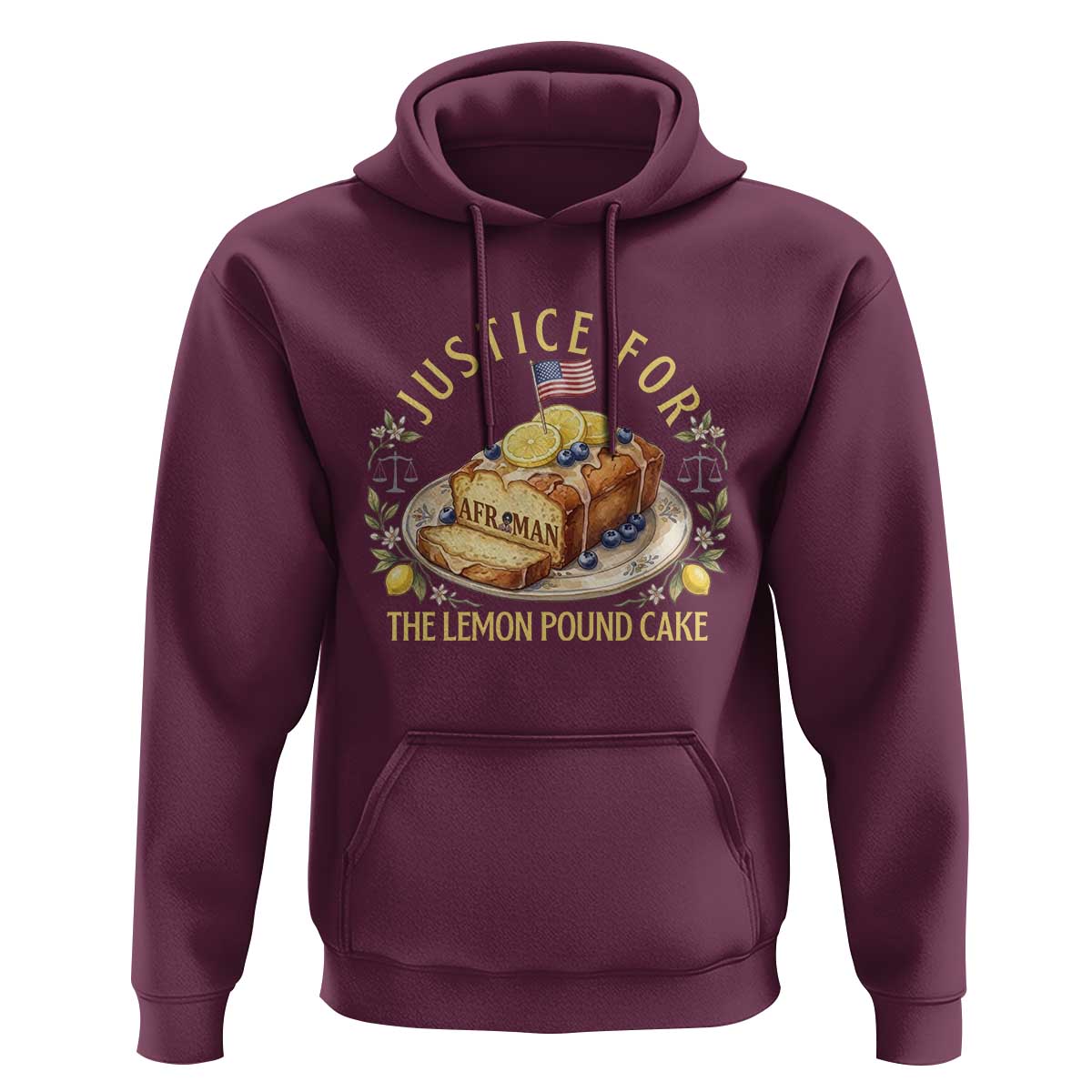 Justice for the Lemon Pound Cake Vintage Hoodie Funny Viral Meme Dessert Parody Rap Fans