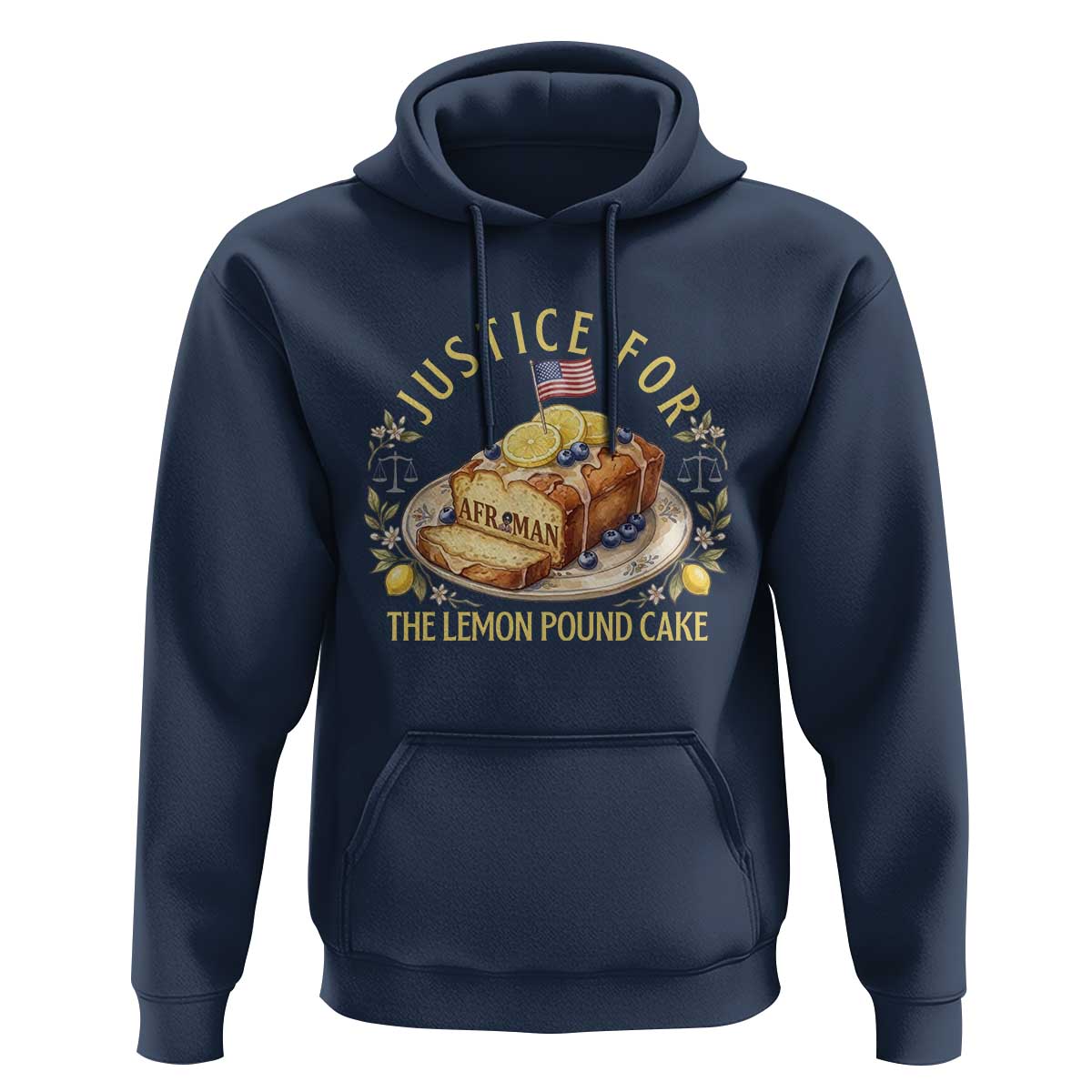 Justice for the Lemon Pound Cake Vintage Hoodie Funny Viral Meme Dessert Parody Rap Fans