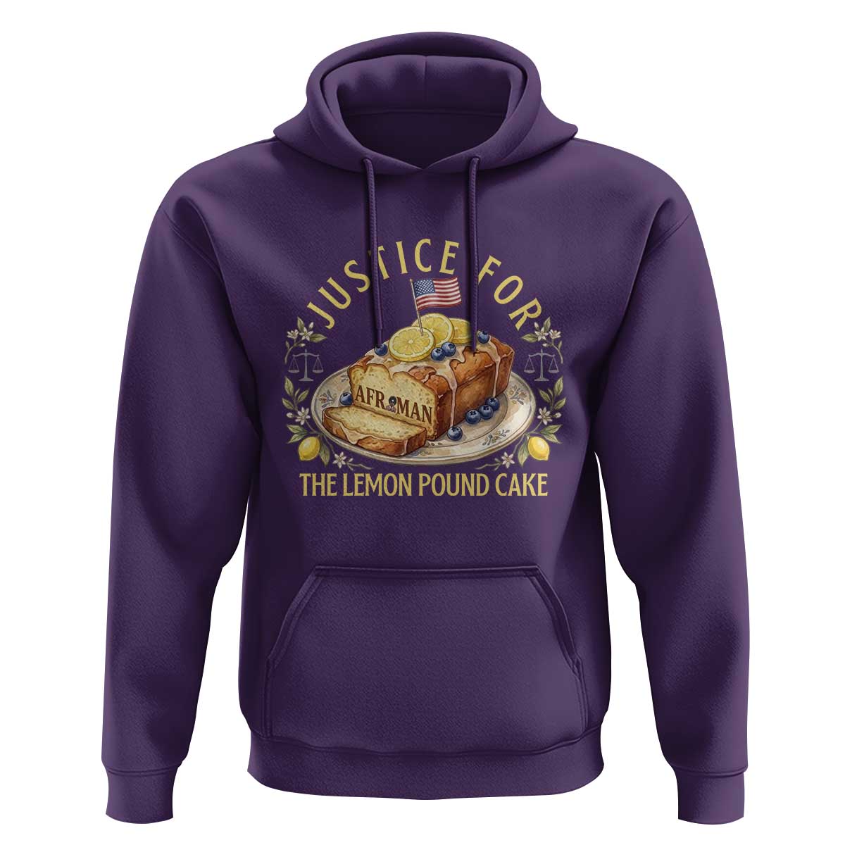 Justice for the Lemon Pound Cake Vintage Hoodie Funny Viral Meme Dessert Parody Rap Fans
