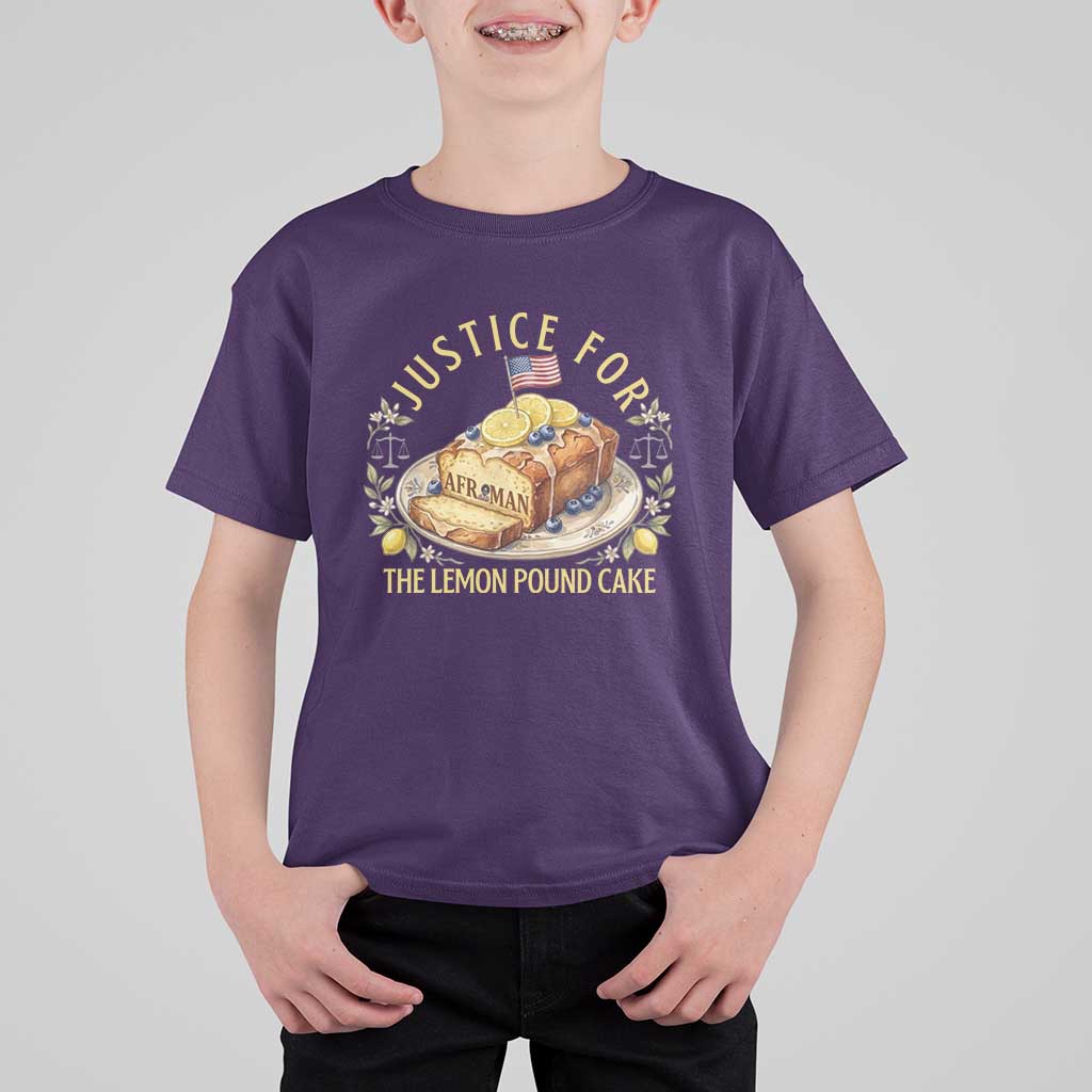 Justice for the Lemon Pound Cake Vintage T Shirt For Kid Funny Viral Meme Dessert Parody Rap Fans