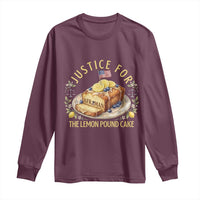 Justice for the Lemon Pound Cake Vintage Long Sleeve Shirt Funny Viral Meme Dessert Parody Rap Fans