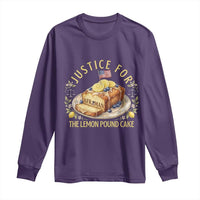 Justice for the Lemon Pound Cake Vintage Long Sleeve Shirt Funny Viral Meme Dessert Parody Rap Fans