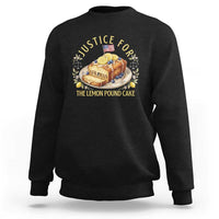 Justice for the Lemon Pound Cake Vintage Sweatshirt Funny Viral Meme Dessert Parody Rap Fans