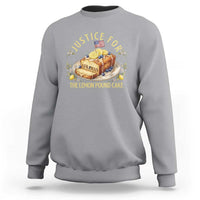 Justice for the Lemon Pound Cake Vintage Sweatshirt Funny Viral Meme Dessert Parody Rap Fans
