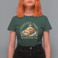 Justice for the Lemon Pound Cake Vintage T Shirt For Women Funny Viral Meme Dessert Parody Rap Fans