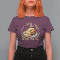 Justice for the Lemon Pound Cake Vintage T Shirt For Women Funny Viral Meme Dessert Parody Rap Fans