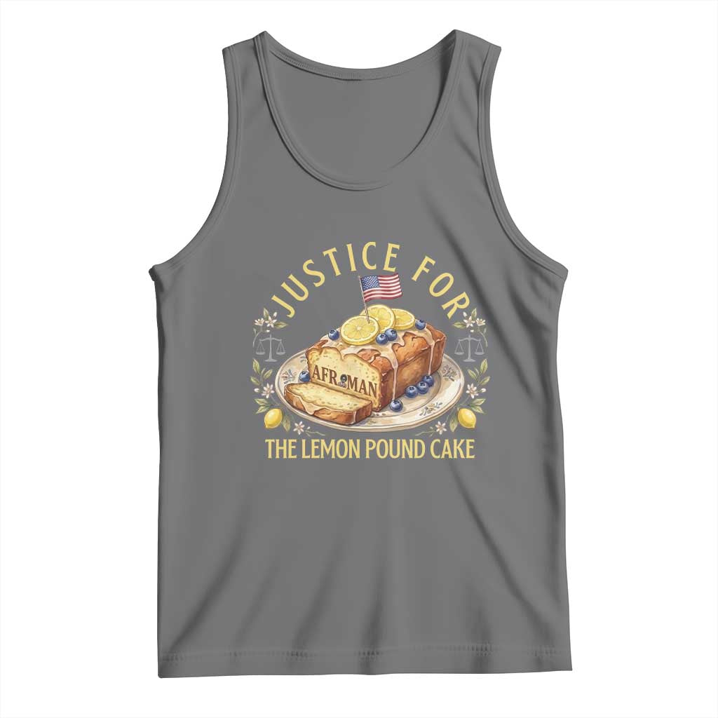 Justice for the Lemon Pound Cake Vintage Tank Top Funny Viral Meme Dessert Parody Rap Fans