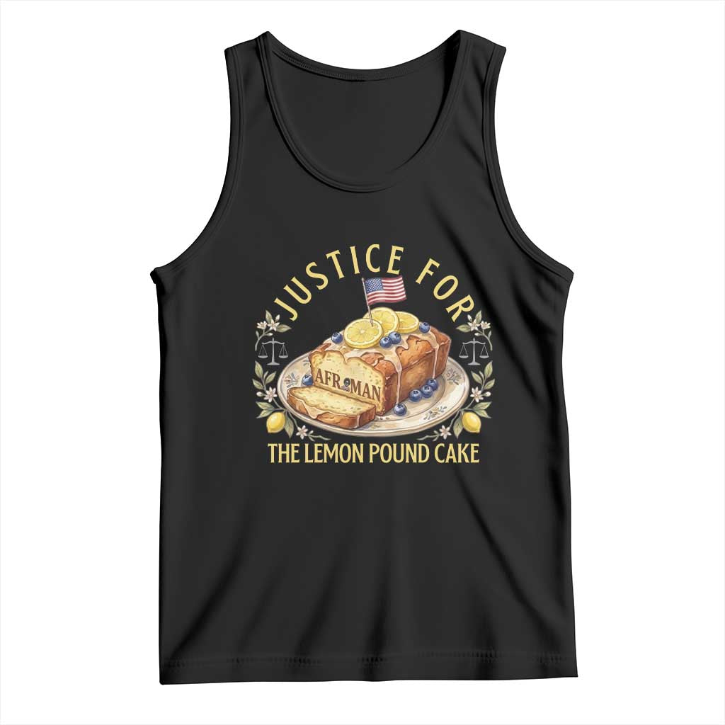 Justice for the Lemon Pound Cake Vintage Tank Top Funny Viral Meme Dessert Parody Rap Fans