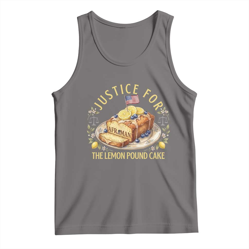 Justice for the Lemon Pound Cake Vintage Tank Top Funny Viral Meme Dessert Parody Rap Fans