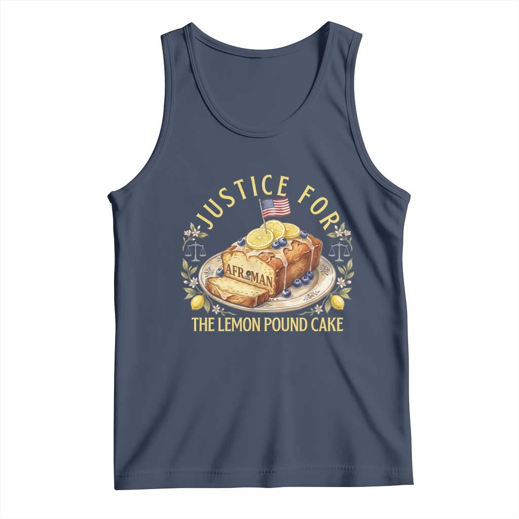 Justice for the Lemon Pound Cake Vintage Tank Top Funny Viral Meme Dessert Parody Rap Fans