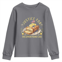 Justice for the Lemon Pound Cake Vintage Youth Sweatshirt Funny Viral Meme Dessert Parody Rap Fans