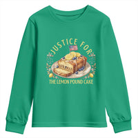 Justice for the Lemon Pound Cake Vintage Youth Sweatshirt Funny Viral Meme Dessert Parody Rap Fans