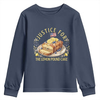 Justice for the Lemon Pound Cake Vintage Youth Sweatshirt Funny Viral Meme Dessert Parody Rap Fans