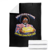 When Life Gives You Lemons Make Lemon Pound Cake Funny Meme Throw Blanket Viral Hip Hop Humor Parody for Rap Fans