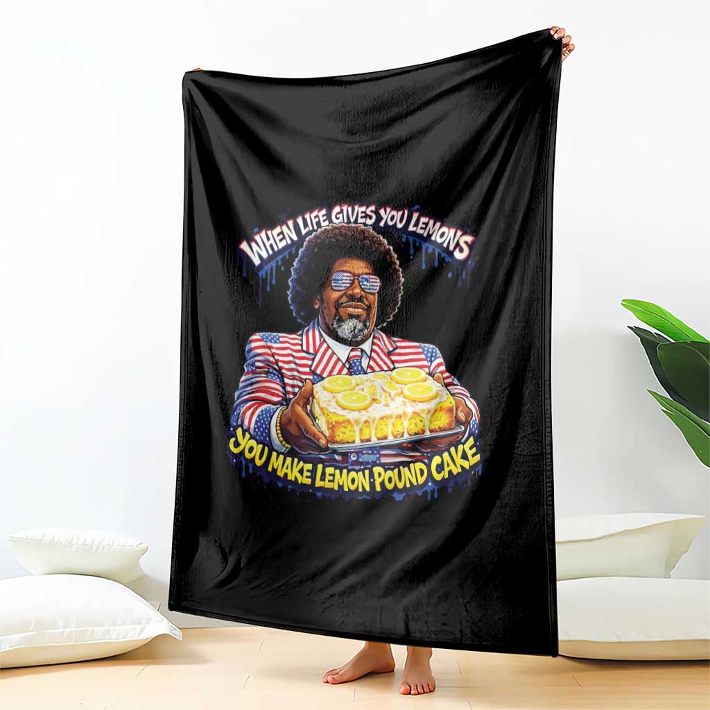 When Life Gives You Lemons Make Lemon Pound Cake Funny Meme Throw Blanket Viral Hip Hop Humor Parody for Rap Fans