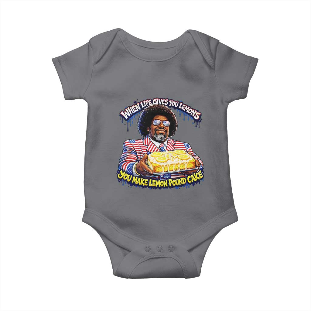 When Life Gives You Lemons Make Lemon Pound Cake Funny Meme Baby Onesie Viral Hip Hop Humor Parody for Rap Fans