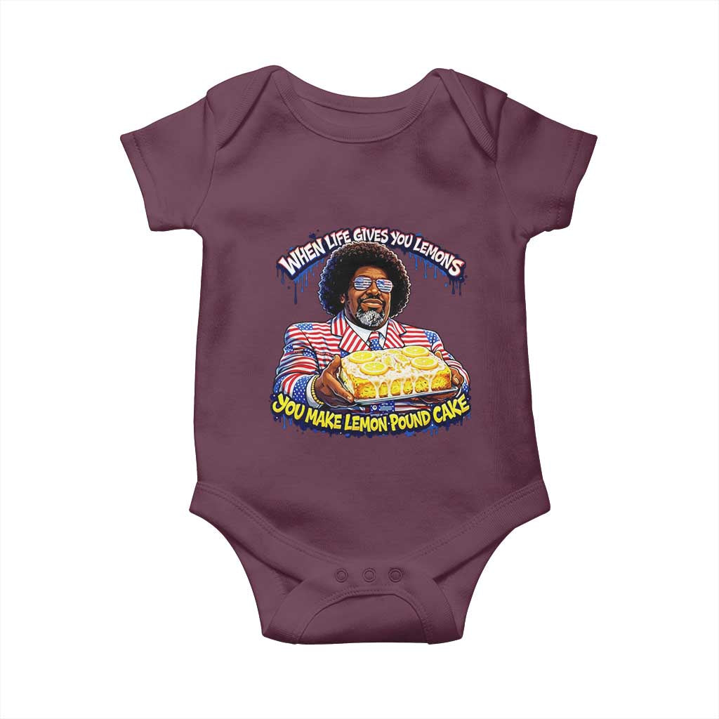 When Life Gives You Lemons Make Lemon Pound Cake Funny Meme Baby Onesie Viral Hip Hop Humor Parody for Rap Fans