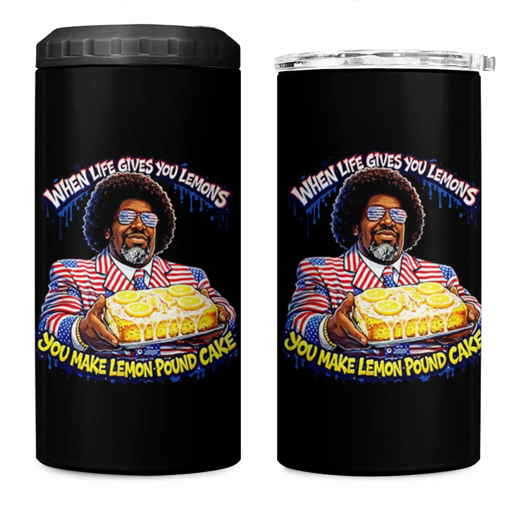 When Life Gives You Lemons Make Lemon Pound Cake Funny Meme 4 in 1 Can Cooler Tumbler Viral Hip Hop Humor Parody for Rap Fans