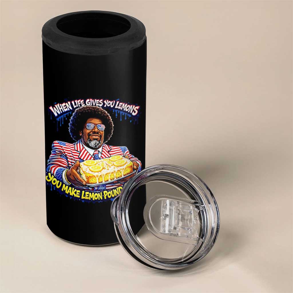 When Life Gives You Lemons Make Lemon Pound Cake Funny Meme 4 in 1 Can Cooler Tumbler Viral Hip Hop Humor Parody for Rap Fans