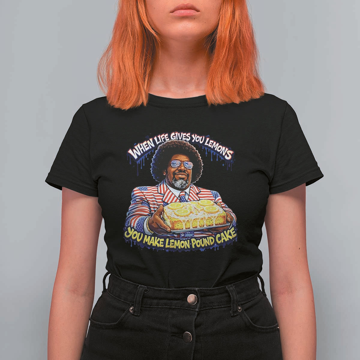 When Life Gives You Lemons Make Lemon Pound Cake Funny Meme T Shirt For Women Viral Hip Hop Humor Parody for Rap Fans