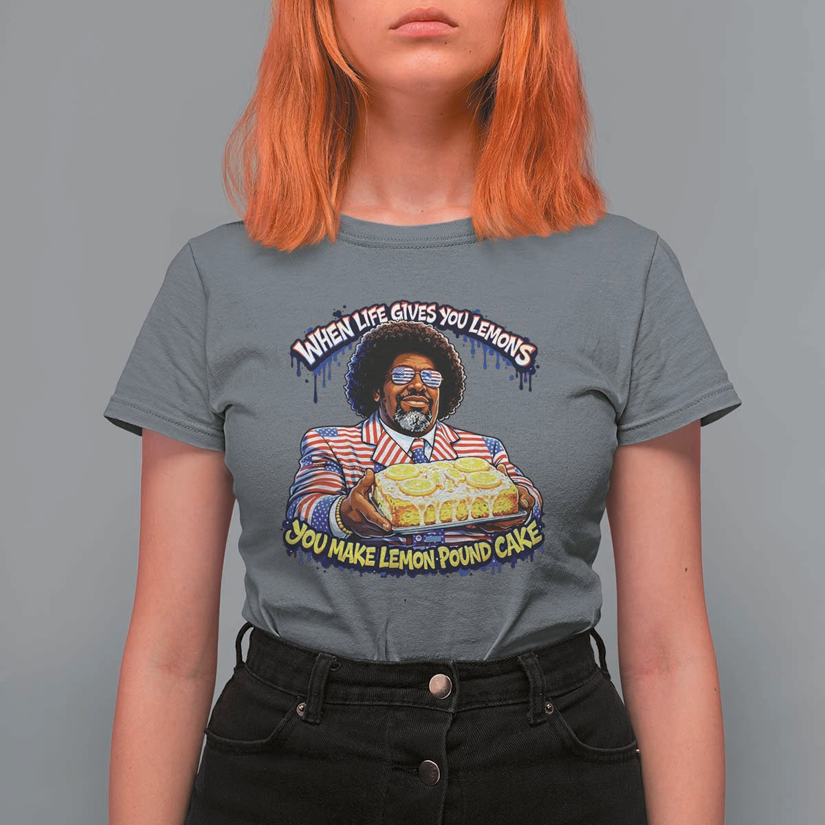 When Life Gives You Lemons Make Lemon Pound Cake Funny Meme T Shirt For Women Viral Hip Hop Humor Parody for Rap Fans