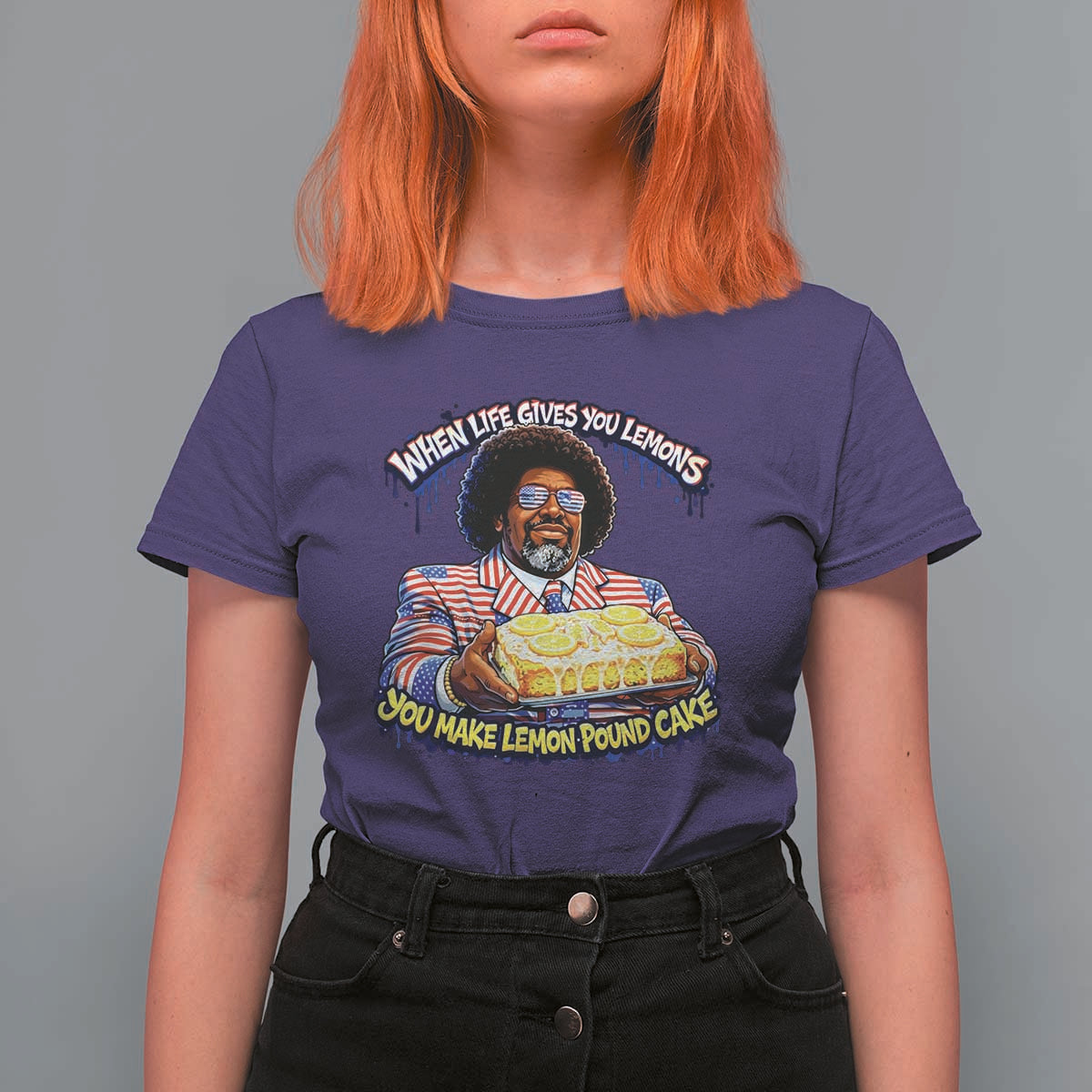 When Life Gives You Lemons Make Lemon Pound Cake Funny Meme T Shirt For Women Viral Hip Hop Humor Parody for Rap Fans