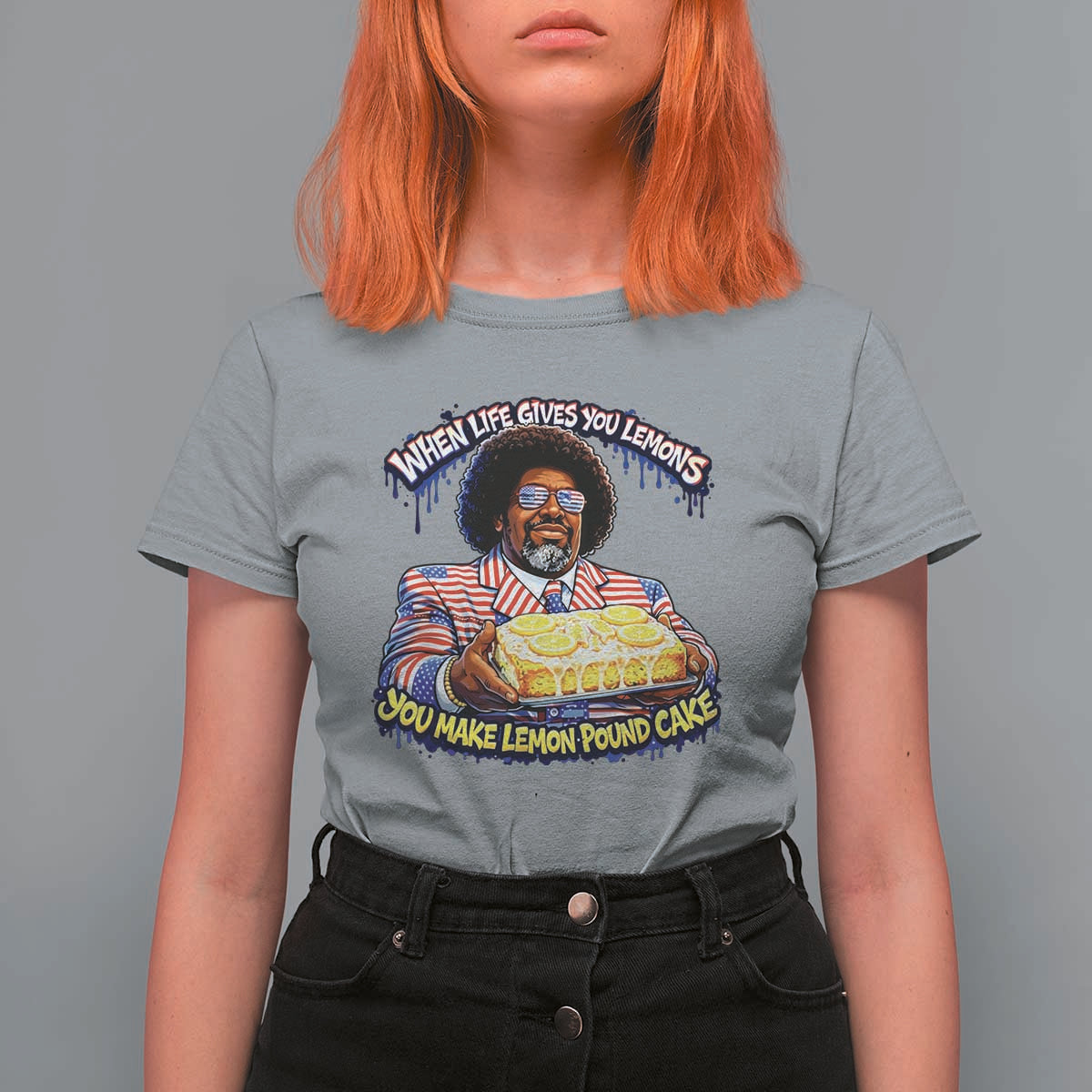 When Life Gives You Lemons Make Lemon Pound Cake Funny Meme T Shirt For Women Viral Hip Hop Humor Parody for Rap Fans