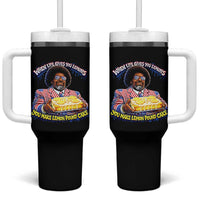 When Life Gives You Lemons Make Lemon Pound Cake Funny Meme Tumbler With Handle Viral Hip Hop Humor Parody for Rap Fans