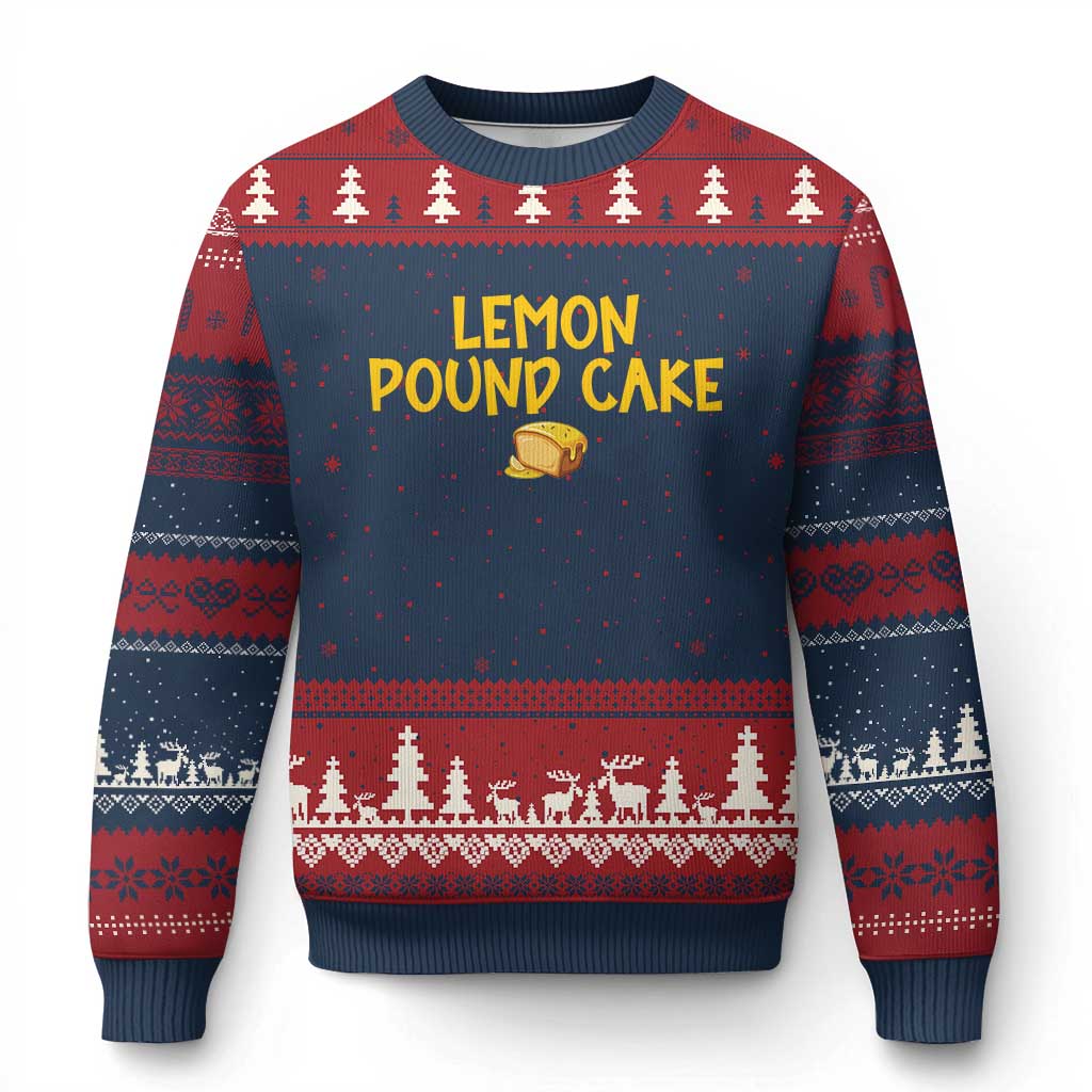 Lemon Pound Cake Team Ugly Christmas Sweater Viral Meme Dessert Parody Internet Culture Fans