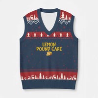 Lemon Pound Cake Team V-Neck Knit Sweater Vest Viral Meme Dessert Parody Internet Culture Fans