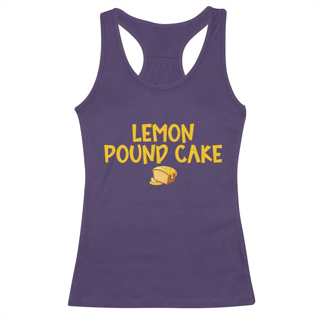 Lemon Pound Cake Team Racerback Tank Top Viral Meme Dessert Parody Internet Culture Fans